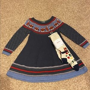 Hanna Andersson NWT Sweater Dress & Tights